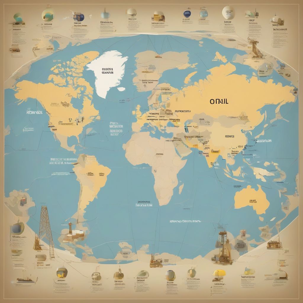 World oil production map